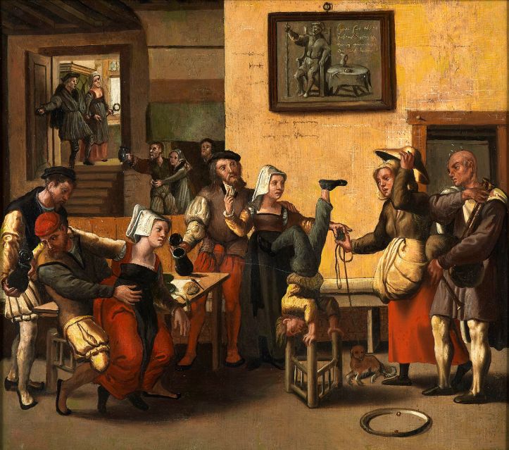 Brunswick_Monogrammist_-_An_Inn_with_Acrobats_and_a_Bagpipe_Player